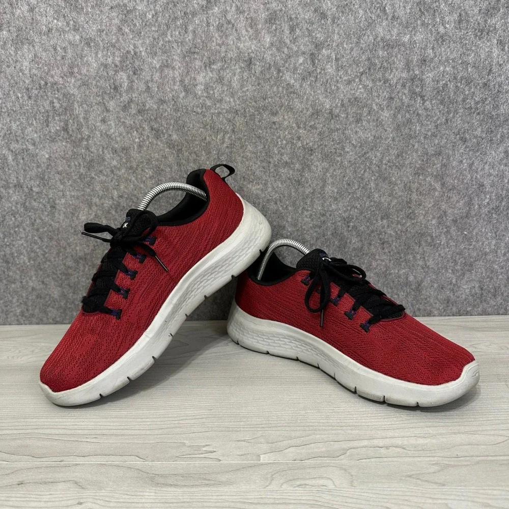 Skechers‎ Go Walk Flex Quota Mens 9.5 Red Athletic Walking Shoes Air Cooled